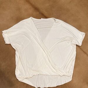 Double Zero Cream V-Neck Blouse